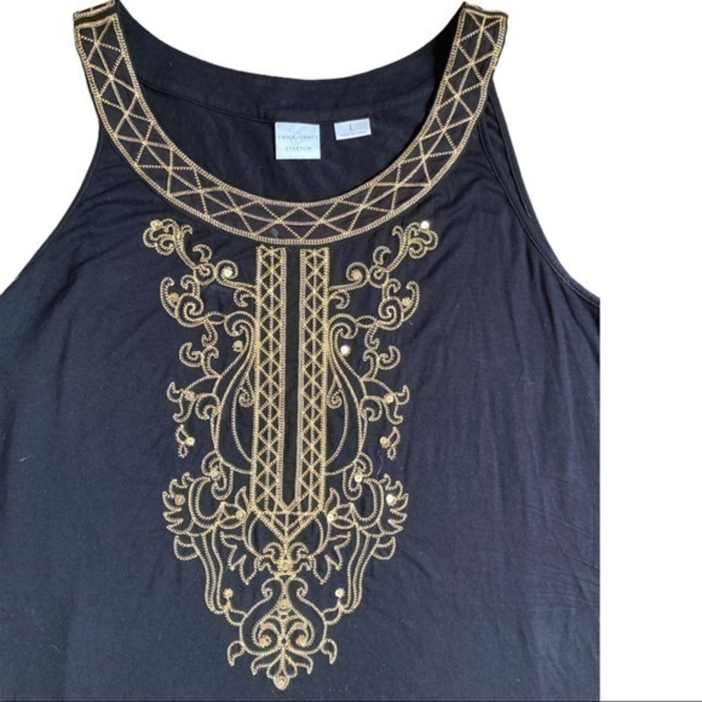Emma James stretch size large soft black gold